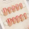Set de 30 Piezas de Uñas Portátiles de Fabricante de Yiwu al por Mayor Procesamiento Personalizado Uñas Hechas a Mano Uñas Pre-Hechas Color Base Pulverizado Piezas de Uñas