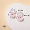 Decorações Exclusivas para Nail Art de Retratos Mini Desenho Ursinho Fofo Fresco Laço Coelho Pequenos Acessórios de Resina