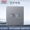Panel de enchufe e interruptor Delixi ultradelgado gris para el hogar, de pared, empotrado 86 aire acondicionado 16a una apertura cinco orificios 290