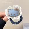 Popular Óculos Fofos Gatinho Faixa de Cabelo Jeans para Meninas Rabo de Cavalo Simples Corda de Cabelo Alta Elástica Elástico para Mulheres