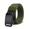 Cinturón de Lona y Nylon Nuevo 2025, Versátil Cinturón de Lona con Hebilla Automática Sin Agujeros, Ligero, Ultradelgado y Duradero Modelo para Hombre