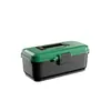 Caja de Herramientas de Plástico Portátil con Asa y Pestillo, Estuche de Almacenamiento Duradero - para Herramientas, Garaje, Taller, Bricolaje, Reparación del Hogar