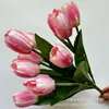 Flor de simulação nove cabeças desabrochando Tulipa decoração de canteiro de hotel paisagismo de engenharia externa sala de casamento guia de caminho de casamento