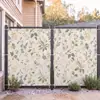 Cortina de privacidade para varanda com plantas tropicais vintage estilo francês, cortina de privacidade para villa, cortina bloqueadora de vento para grade de terraço, tecido à prova de chuva anti-espião