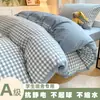 Juego de ropa de cama de tres piezas 100% algodón para dormitorio estudiantil Clase A con núcleo de edredón de algodón, juego de seis piezas para litera individual de dormitorio de algodón puro