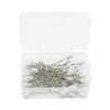 Agujas blancas en forma de gota de 5 x 40 mm para corte de ropa, joyería, costura, posicionamiento fijo, venta al por mayor, 100 unidades/caja