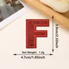 Parches bordados de letras inglesas 26 y números con lentejuelas rojas más vendidos transfronterizos con adhesivo termofusible para decoración de ropa