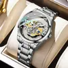 Nuevo Mecanismo de Reloj Mecánico Totalmente Automático Hueco de Doble Cara Bugatti Reloj Tourbillon para Hombre Venta Transfronteriza Douyin Dropshipping