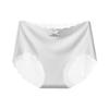 Cueca Feminina Antimicrobiana Sem Costura Listrada Seda Gelo 10A Crotch Longo de Algodão Cintura Média Secagem Rápida Onda Hip Cueca para Mulheres