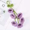 Pingente de orquídea com 6 lírios em crochê feito à mão, design original, sino de vento, flor de lírio, corda de orquídea, acessórios para mochila escolar de carro
