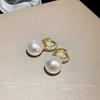 Brincos de pérolas de zircônia galvanizada em ouro verdadeiro nicho fashion temperamento design brincos personalidade brincos simples atacado mulheres