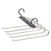 Perchero plegable multifuncional de acero inoxidable para pantalones, para el hogar, con clip mágico para pantalones, sin costuras, antideslizante