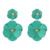 E8327 Pendientes de Bosque Transfronterizos de Chica Florales Moda Creativa Aleación Pintura en Spray Pendientes de Flor Multicolor Pendientes para Mujeres