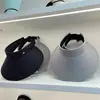 Sombrero de Sol de Moda Nuevo de Verano, Sombrero de Copa Vacía, Sombrero de Sol Anti-UV, Sombrero de Protección Solar para Mujer de Ala Ancha para Exteriores que Hace que la Cara Parezca Más Pequeña