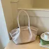 Bolsa de Axila Xiaomi Estilosa de Grande Capacidade Retrô Feminina 2026 Nova Moda Bolsa de Ombro Pregueada Bolsa Tote Casual para o Dia a Dia