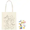 Bolsa Infantil Portátil para Compras e Pintura DIY, Material Artesanal para Jardim de Infância, Bolsa de Lona para Pintura e Colorir