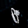 Anillo de diamantes Jin Hongyu Mosan para mujer, plata de ley, moissanita de 1 quilate, seis garras, anillo de boda con forma de estrella