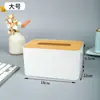 Caja de pañuelos con tapa de madera caja de pañuelos de plástico para publicidad impresión de madera caja de almacenamiento para servilletas en stock venta al por mayor