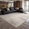 Alfombra estilo italiano para sala de estar, lujo ligero, alta gama, lavable y limpiable con paño, estilo minimalista, tapete para piso de dormitorio, impermeable y resistente a las manchas, área grande de cobertura total