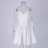 Vestido Feminino Europeu e Americano Transfronteiriço 2026, Moda de Alta Qualidade da Primavera, Vestido Curto Floral Sexy, Estilo Preguiçoso com Saia Plissada
