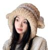 2024 nuevo sombrero de terciopelo para niños otoño e invierno cálido con orejas peludas protección contra el viento sombrero de lana sombrero de lana lindo