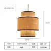 Novo lustre de ratã estilo chinês no estilo wabi-sabi para sala de jantar, balcão de bar, pousada, quarto, cabeceira, restaurante do Sudeste Asiático e restaurante de hot pot