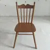 Silla de Comedor Vintage de Madera Maciza Estilo Francés, Mesa y Sillas de Comedor para Restaurante Comercial, Silla Moderna Minimalista Estilo Americano para Cafetería y Casa de Huéspedes con Respaldo