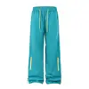 Outono/Inverno 2026 Novo Calça Corta-Vento Masculina 100% Fibra de Poliéster-150g Corte Solto Tamanho Grande Calças Casuais
