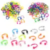 10 por Paquete Anillo de Nariz de Acero Inoxidable Clavo de Nariz Anillo de Nariz Pintado en Forma de C Clavo de Ceja Clavo de Hueso de Oreja Anillo CBR Joyería para Piercings Corporales