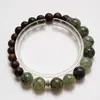 [Las aguas tranquilas son profundas] Pulsera de Cristal de Cabello Verde Natural para Mujer La más Fácil de Combinar Blanqueamiento Pulsera Avanzada de Cristal de Cabello Verde Al por Mayor