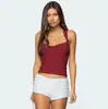 Moda Europea y Americana Más Vendido Nuevos Tops Sexy Chica Caliente Ropa Interior Ajustada para Mujer con Tirantes Expuestos Chaleco Y2K de Gama Alta
