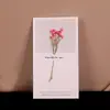 520 Cartão de Cumprimentos Flor Seca Rosa 3D Confissão Romântica Cartão de Convite de Casamento Criativo Cartão de Cumprimentos para o Dia das Mães