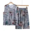 Ropa para Mujeres de Mediana Edad y Mayores, Ropa de Abuela, Camisetas para Mayores, Trajes Nuevos de Corte Amplio, Trajes de Verano sin Mangas para Mamá, Elegantes