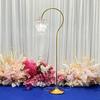 Nuevos accesorios de boda: candelabro de cristal galvanizado de estilo europeo con diseño de franja de hielo de cristal, adornos decorativos para bodas