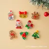 Novo Pingente Chaveiro Bola de Neve de Natal Transparente de Resina com Glitter Acessórios para Joias DIY Materiais Atacado
