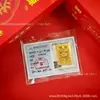 La capa superficial contiene 2 mg de oro, pegatina para teléfono de oro puro 999, tesoro "Hazte Rico", "Princesa, por favor hazte rica", pegatina para teléfono de pan de oro, personalizable