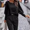 2025 Comercio Exterior Ropa Europea y Americana Transfronterizo Amazon Estación Independiente Aliexpress Camiseta Manga Larga Botones Color Sólido Casual