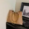 Bolsa Tote Tecida Retro para o Dia a Dia Feminina Grande Capacidade Ombro Único Simples Ótima Textura Versátil Casual Bolsa Grande
