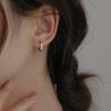 Pendientes de Aro Pequeño Plateado para Mujer Verano Nicho Hebilla de Oreja Pendientes de Aro para Mujer Verano 2022 Nueva Moda