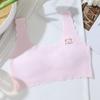 Ropa interior sin costuras sin aros, sujetador tipo chaleco para niñas en período de desarrollo temprano, sujetador deportivo para estudiantes de secundaria, transpirable y ligero