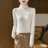 2025 novo outono e inverno gola de pelo forrada de fleece blusa básica feminina cor sólida quente manga longa justa top customizável