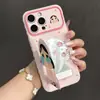 Espejo para Cochecito con Soporte para Teléfono Adecuado para iPhone 17 Pro Max Funda para Teléfono Apple 16 Corazón de Amor 15 Lindo 14 Ventana Grande