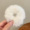 Peluche de piel sintética de conejo banda para el cabello de intestino grueso para mujer niña banda de goma para moño simple que combina con todo cuerda para atar el cabello accesorios para el cabello de coleta otoño e invierno