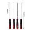 Kit de 4 peças de Chave de fenda para retentor de óleo, gancho de alavanca para retentor de óleo, ferramenta de reparo de pneu, proteção automotiva, extrator de retentor, conjunto de desmontagem