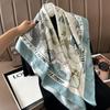 Pañuelo cuadrado pequeño de 90 cm pañuelo de seda vintage pañuelo de seda con estampado de letras tridimensional para dama nuevo pañuelo profesional pañuelo de satén venta al por mayor