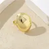 Anillo Metálico Ovalado Geométrico Brillante de Personalidad Exagerada para Mujer Coreano de Nicho Único Exquisito Moda Versátil