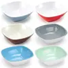 Vajilla de Melamina Cuadrada Imitación Porcelana Dos Tonos Pequeño Restaurante de Hot Pot Autoservicio Tazón para Condimentos Comida Rápida Tazón para Arroz Tazón para Postres Comercial