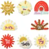 Gracias por Estar Ahí, Parches Bordados Inspiradores para Decoración de Ropa, Bordado de Toalla con Energía Positiva Patrón de Sol Parches Termoadhesivos