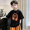 Ropa para Niños Conjunto de Verano para Niños 2026 Nueva Camiseta Deportiva de Verano para Niños Mayores, Manga Corta Fina, Estilo Fresco y Moderno para Niños
