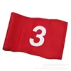 Set de banderín de golf, desmontable y portátil, unión de plástico, asta de nylon de cinco colores, banderín de campo verde